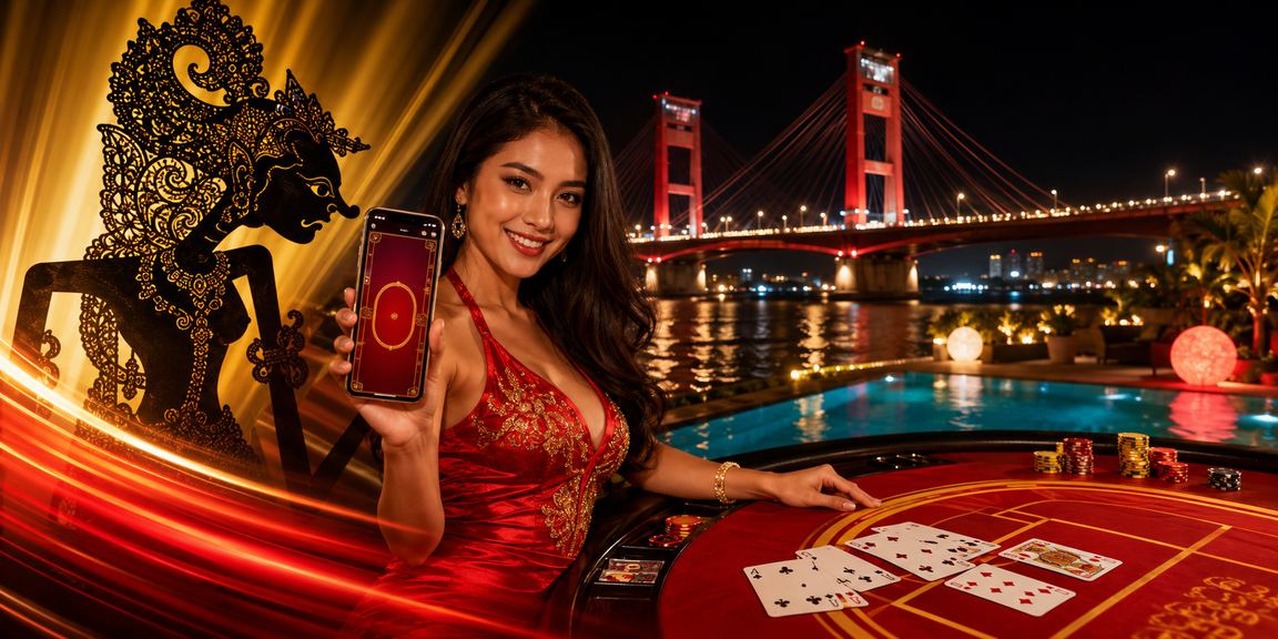 Suasana permainan baccarat di tepi pantai yang cerah dan penuh semangat